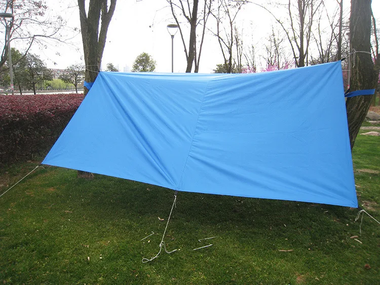 Ultralight Outdoor Portable Hammock Awning Hanging Tent Wear-resisting Large Multi-functional Mat Folding UV Proof Waterproof 11