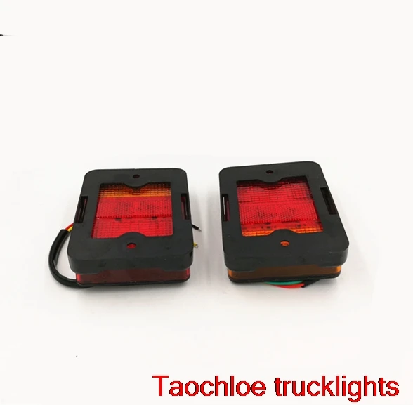 1 пара, 10-30 В, 24 В, 12 В, 30 светодиодный задний светильник для грузовика, автомобиля, грузовика, трактора, фургона, задний светильник, 120 мм x 90 мм, внешний светильник s