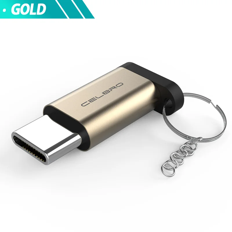 USB 3,1 Тип C кабель-переходник Micro USB флеш-накопитель USB с гнездовым для Тип C Male преобразователь OTG USB-C зарядки для LG G6/Oneplus 3T/sony Xperia XZ - Цвет: Gold