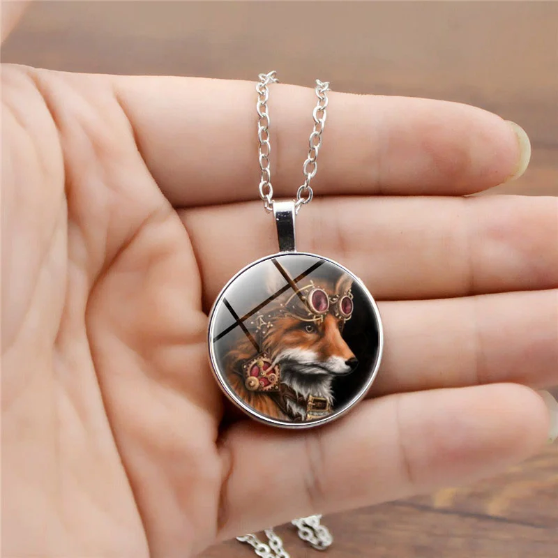 Ожерелье с подвеской в виде лисы красивое ювелирное изделие бронзовое колье для