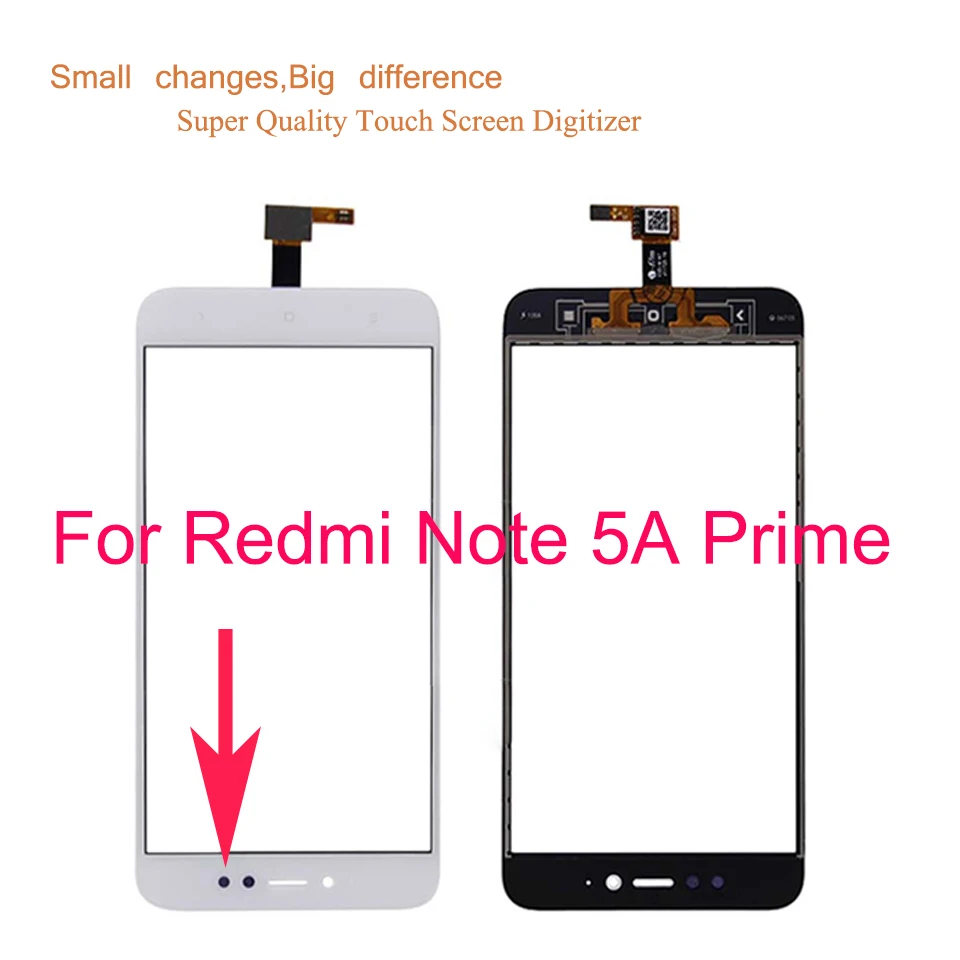 Для Xiaomi Redmi Примечание 5A Prime сенсорный экран дигитайзер Сенсорная панель сенсор переднее внешнее стекло Note 5A сенсорный экран без ЖК-дисплея