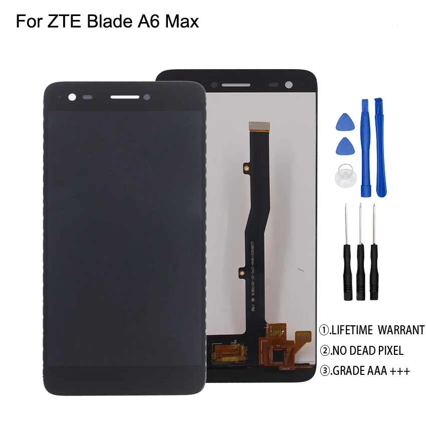5 дюймов для zte лезвие A6 Max A0605 сборка ЖК-диспоея с дискретизатором сенсорного