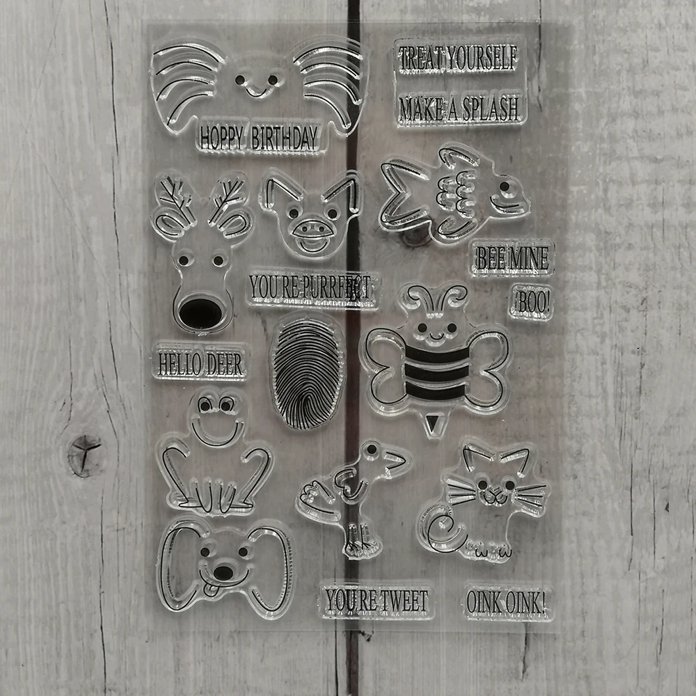 

animal Transparent Clear Silicone Stamp/Seal for DIY scrapbooking/photo album Decorative clear stamp sheets