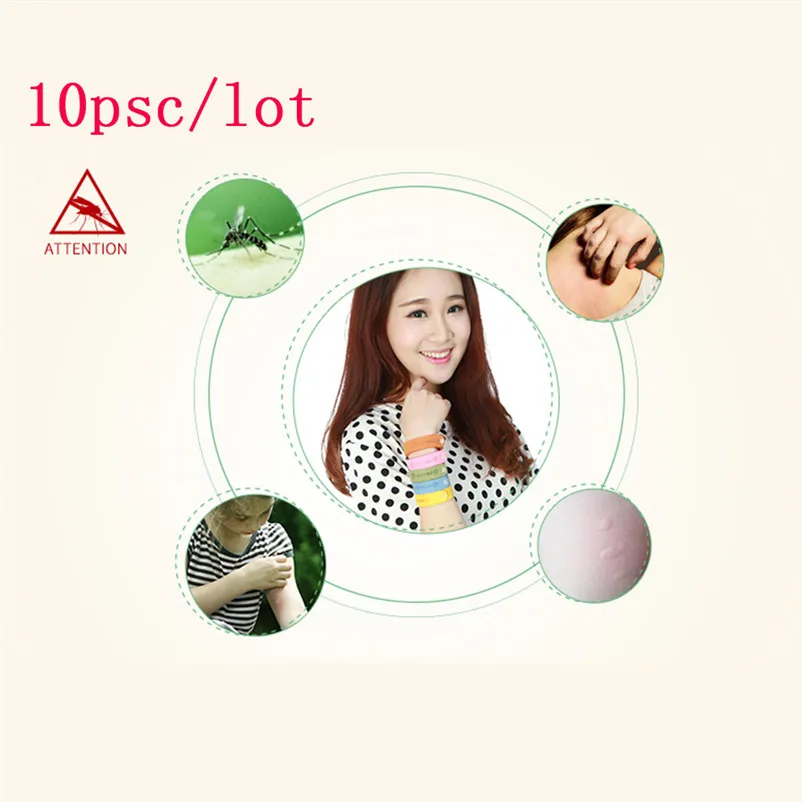 Wrist Bands 10Pcs Bracelet Anti Mosquito Mozzie Insect Bugs Repellent Repeller Wrist Bands Camping Equipment Outdoor Tools #4A31 (3)