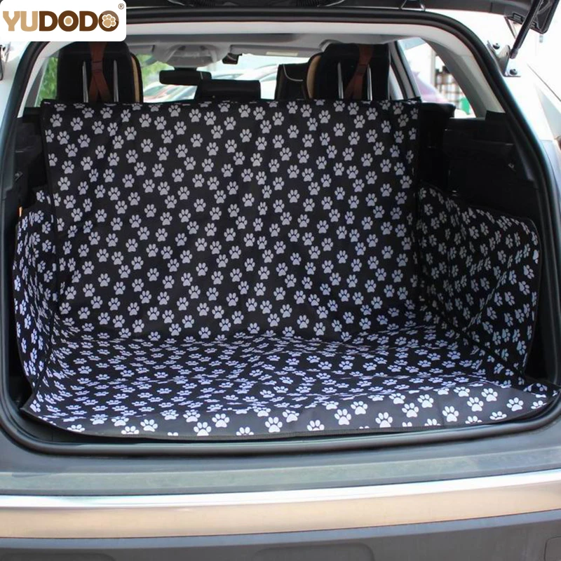 

600D Nylon Waterproof Dog Carrying Mat Paw Pattern SUV Car Accessories Car Liner Protector Trunk Mats For Pet Dog Carrier