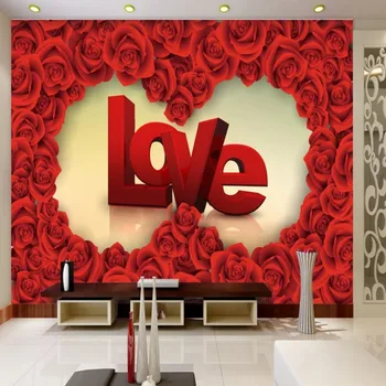 Dropship Colomac papel tapiz de flores romántico amor boda papel tapiz Para habitación Para sala de estar Foto Mural Fotomurales Para Pared