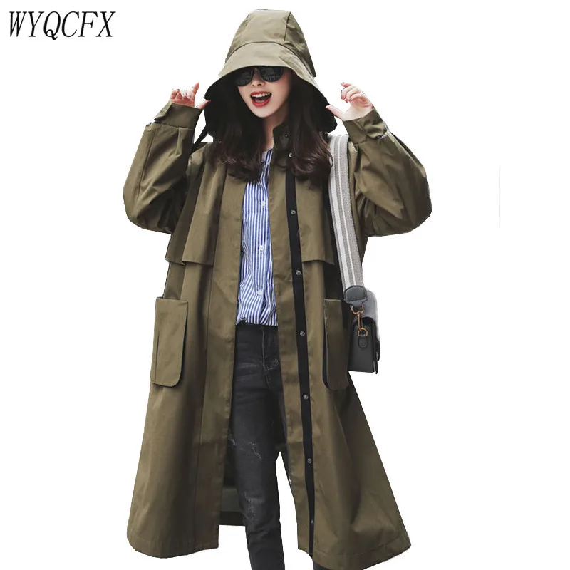 2019 New Spring Autumn Windbreaker Coats Women Korean