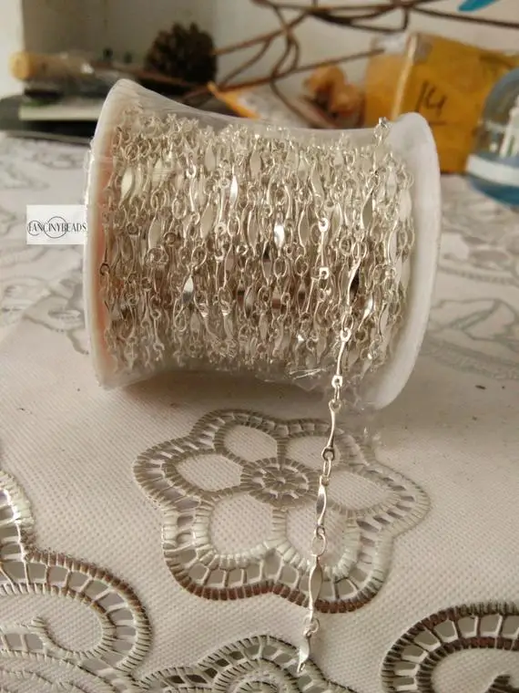 

MYLONGINGCHARM Wholesale-Silver plated Bar Chain-10 Feet fabulous Bar Chain-Brass material Chain-F78YIN