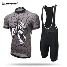 

XINTOWN Tiger Short Sleeve Cycling Jersey Set Suitable MTB Bike Clothing Summer Bicycle Jerseys Men Maillot Ropa Ciclismo