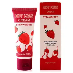 2 предмета горячий поцелуй Strawberry Cream, съедобные Смазка 50 мл Анальный Секс Смазка Excite женщина Fly устные lube вагинальной смазки