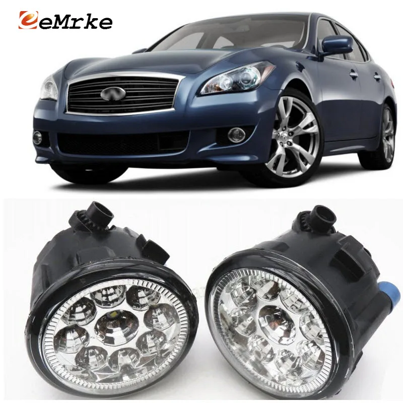 EEMRKE для Infiniti M M35 M37 Q70 Y51 2010-2015 9 штук светодиодные галогенные Противотуманные фары