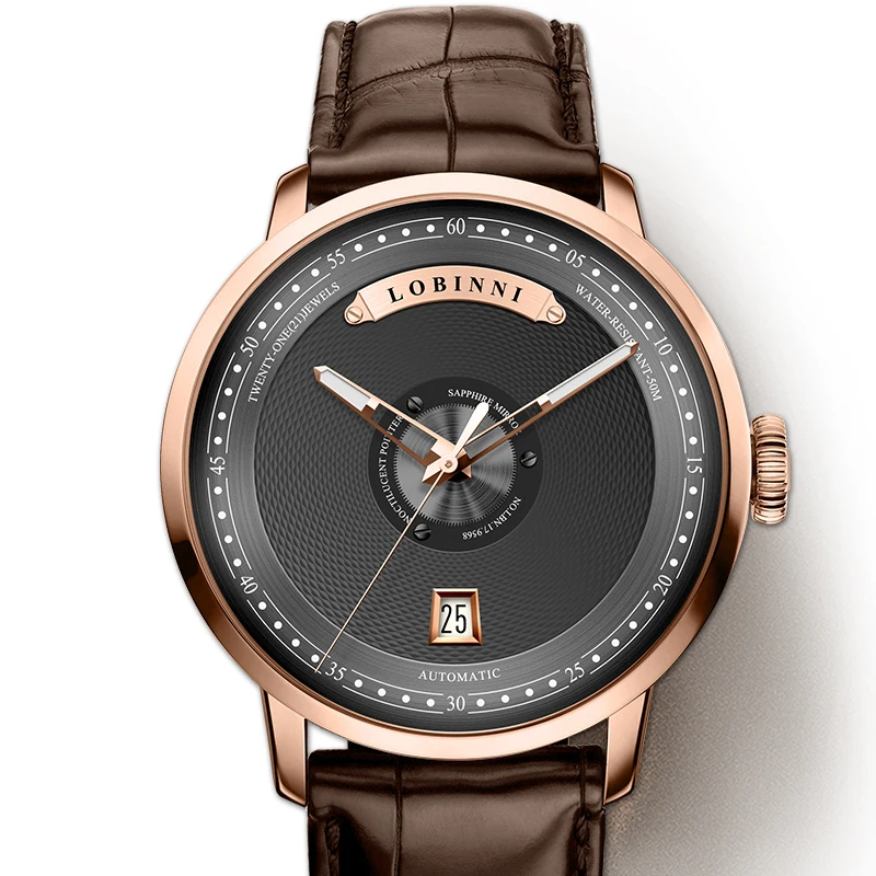 

Switzerland New LOBINNI Men Watch Luxury Brand Japan MIYOTA Auto Mechanical MOVT Men's Watches Sapphire Leather Relogio L16050-4