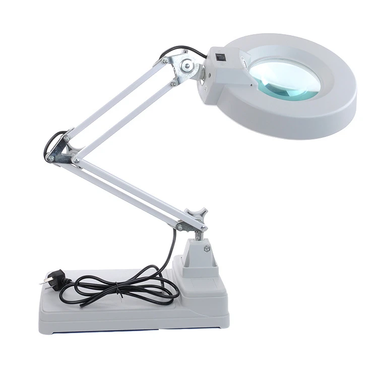 magnifying glass table lamp with light