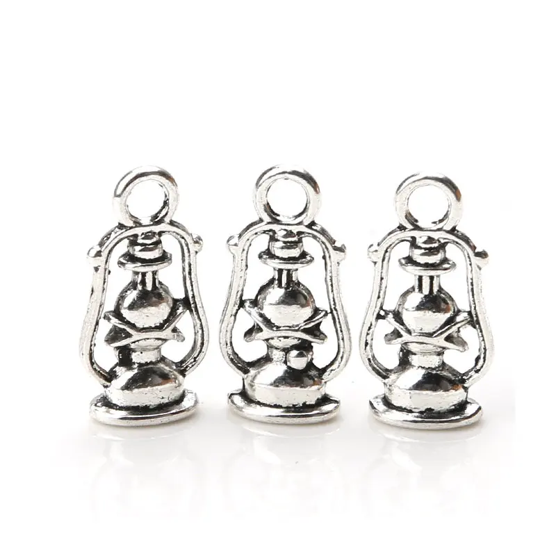

10pcs/lot 20*9mm Make a Wish in Lamps Pendant Antique Silver Color Oil Lantern Charms DIY Jewelry Findings
