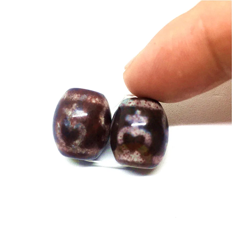 

2pcs/lots Treasure Vase Natural Cinnabar Dzi Beads for making diy Beads for Bracelet necklace Oval Sold By Lot Free Shipping