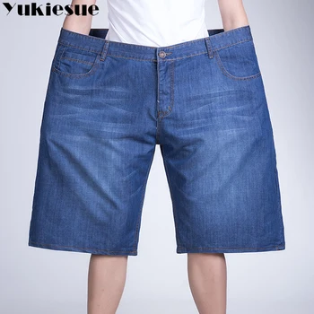 

Plus size 2018 New Men's Slim Elastic waist Jeans Fashion Business Classic Style loose stretch Jeans Denim Pants Trousers Male