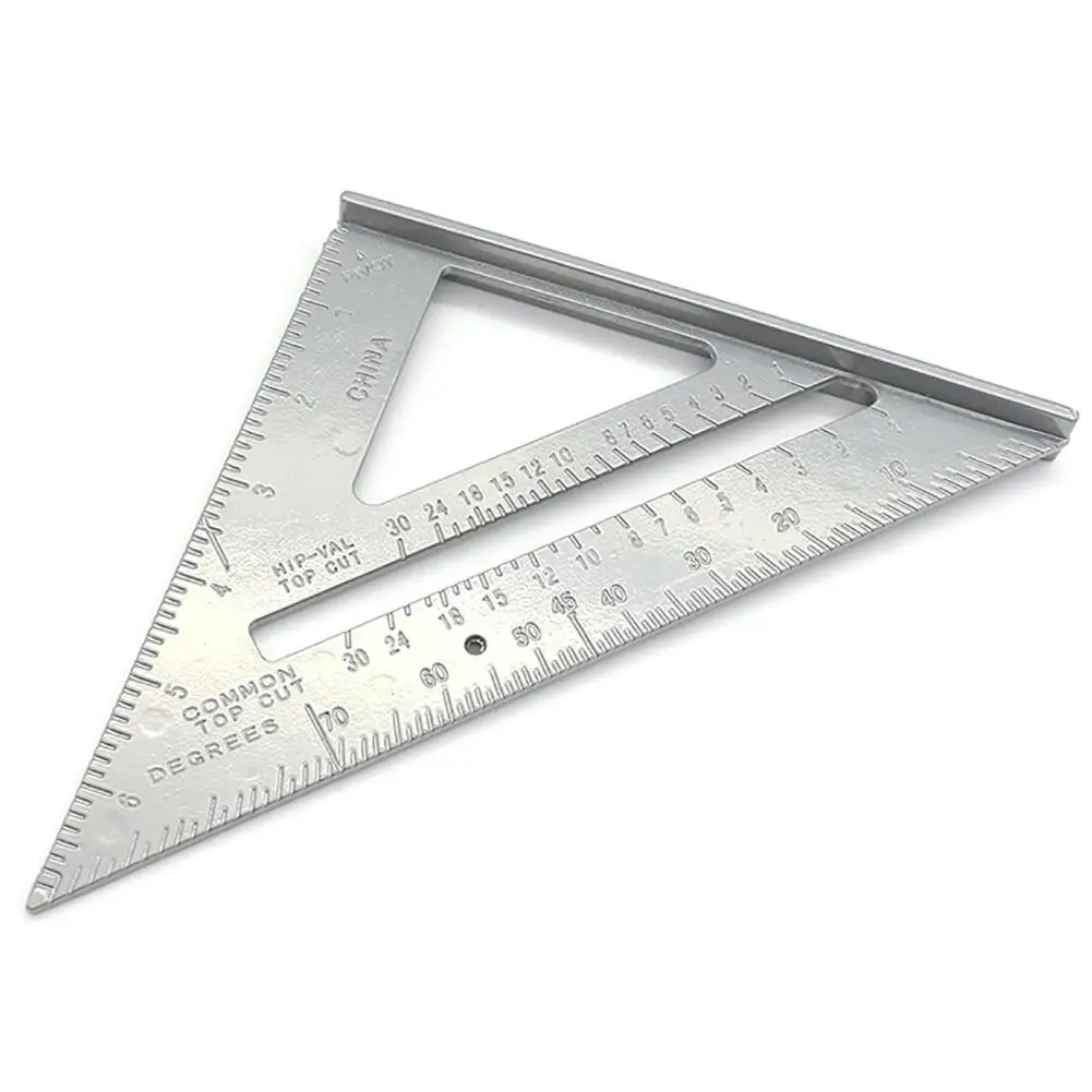 Треугольная линейка, измерительный инструмент из черного алюминиевого сплава, квадратная направляющая для строительства плотника, деревообработки