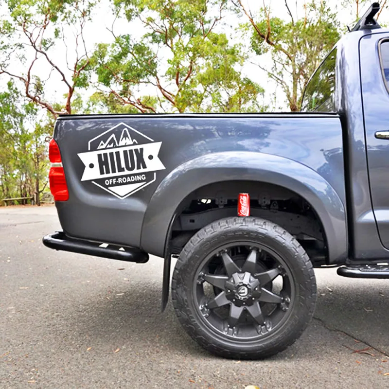 2 шт. виниловые наклейки на заднюю панель автомобиля для TOYOTA hilux revo или vigo|Наклейки