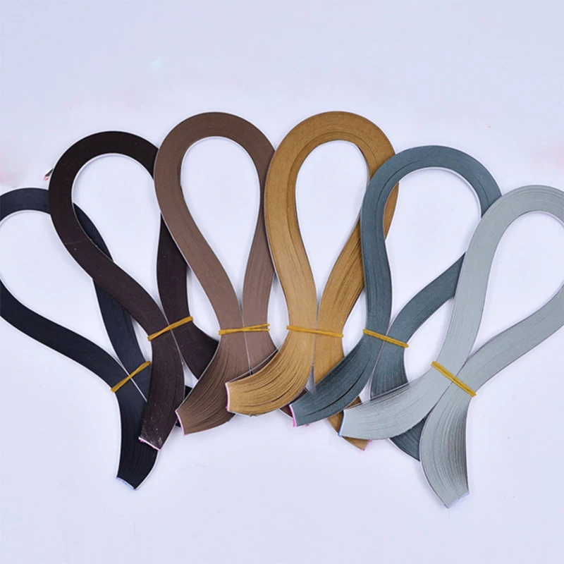 

5mm quilling paper pieces roll paper strips material Brown color sets collection