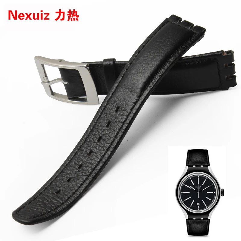 Ремешок для часов из натуральной кожи 17 мм с тремя наконечниками|genuine leather watch
