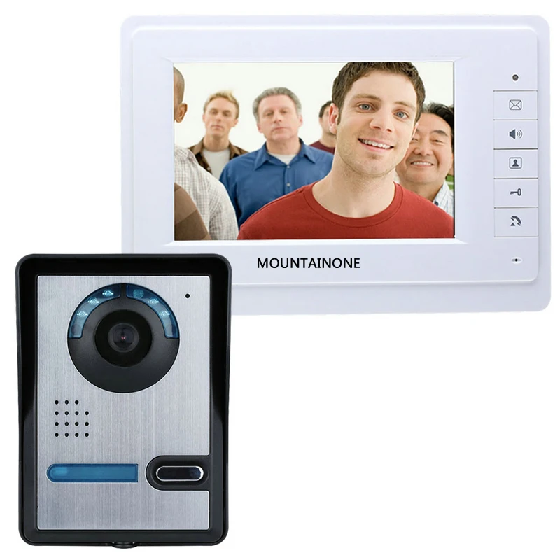 

Home 7" LCD monitor Speakerphone intercom Color Video Door Phone doorbell access Control System IR doorphone free shipping