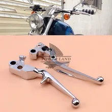 1 пара Chrome Мотоцикл Запчасти рычаги Алюминий сцепные Руль управления для мотоциклов рычаг для Harley Davidson XL Sportster Softail FLSTN