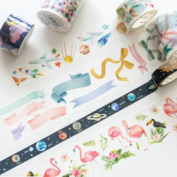 

Lucky Flamingo Washi Tape DIY Decorative Masking Sticky Adhesive Tape for Scrapbooking & Phone Decoration