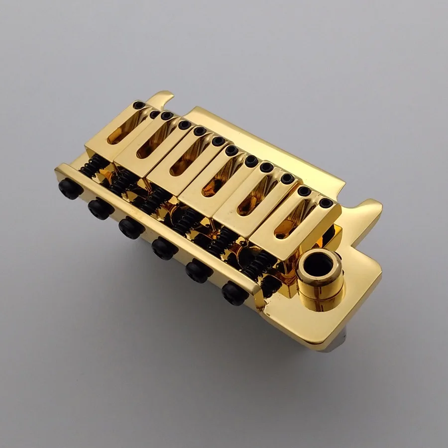 

510 Style 2 post point Zinc Saddle Gold Finish push in arm Tremolo Bridge for strato and suhr guitar Made In Korea