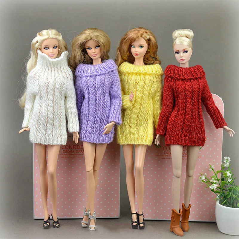 Pure Manual font b Doll b font font b Accessories b font Knitted Handmade Sweater Tops