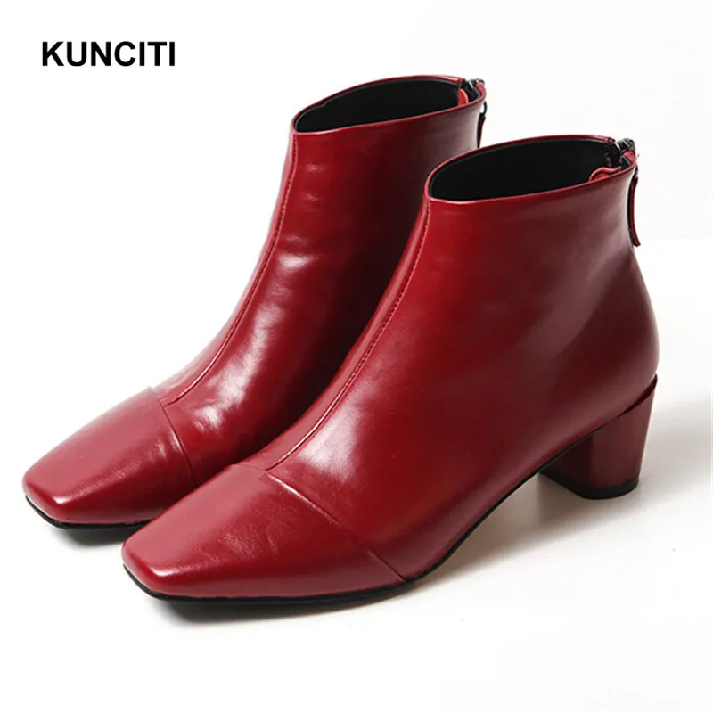red square toe boots