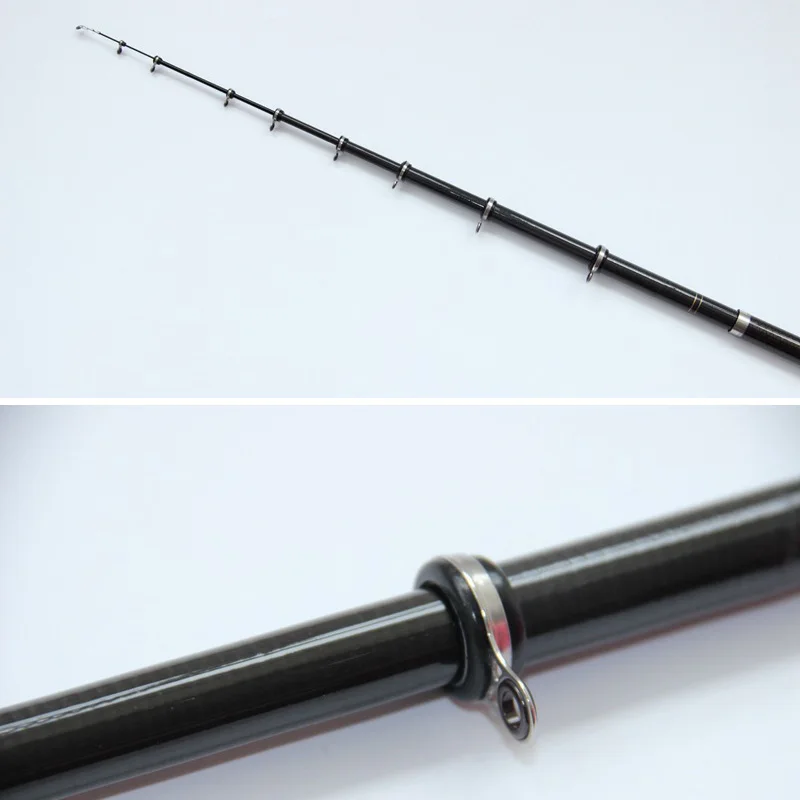 2.7-6.3m Carbon Fiber Telescopic Fishing Rod Portable Spinning Fishing Rod Pole Travel Sea Boat Rock Fishing Rod Fishing Pole