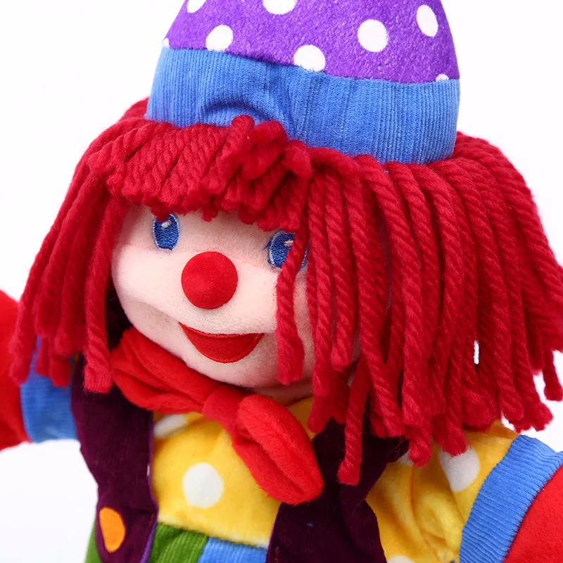 Тканевая кукла-клоун 37 см клоун ручная кукольная обучающая помощь куклы игровая игра Санта Клаус пальчиковая игрушка мультяшная детская игрушка