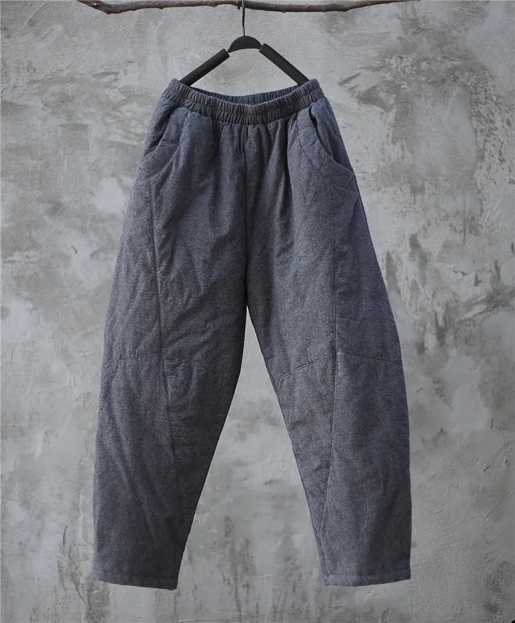 2018 الشتاء بنطلون pantalon فام سراويل نسائية فضفاض القطن مبطن النساء السراويل الدافئة نوعية جيدة الملابس