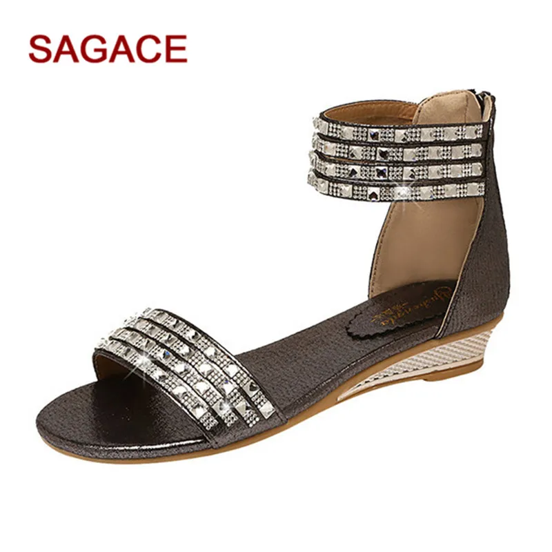 

Women Sandals Ladies Fashion Bohemian Style Crystal Causal Shoes Sandals Calzado Mujer Ayakkabi Sapatos Feminino