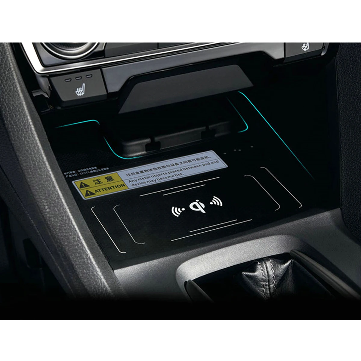 Консоль коробка для хранения Qi Беспроводное зарядное устройство для Honda Для Civic 10th- Портативный Авто держатель для телефона во время зарядки Автомобильная электроника