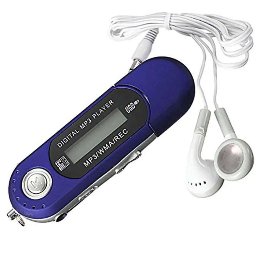 Маленький mp3-плеер с зажимом 8 ГБ флеш-диск USB 2,0 ЖК-дисплей мини MP3 музыкальный плеер FM Радио спортивный музыкальный mp3-плеер с наушниками 3,5 мм@ W