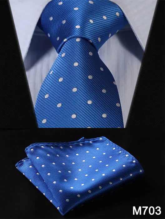 3," мужские галстуки, тканые шелковые свадебные галстуки, набор носовых платков# M7, Классические вечерние галстуки - Цвет: M703