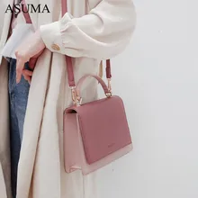 Contrast color Leather Crossbody Bags For Women 2019 Travel Handbag Fashion Simple Flap Shoulder Messenger Bag bolsa feminina Contrast color Leather Crossbody Bags For Women 2019 Travel Handbag Fashion Simple Flap Shoulder Messenger Bag bolsa feminina