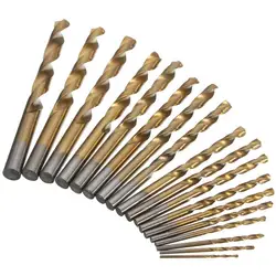 Ручная дрель реального taladro herramientas 2015 новая распродажа твист Бурильные долото инструмент Dremel brocas 18 шт. 1.5 мм-10 мм Титан покрытием Биты