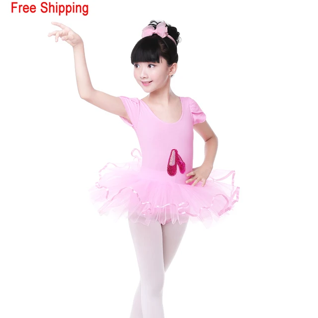 New Sequin Shoes Ballet Dance Tutu Dress Child Kids Fancy Dance Ballet