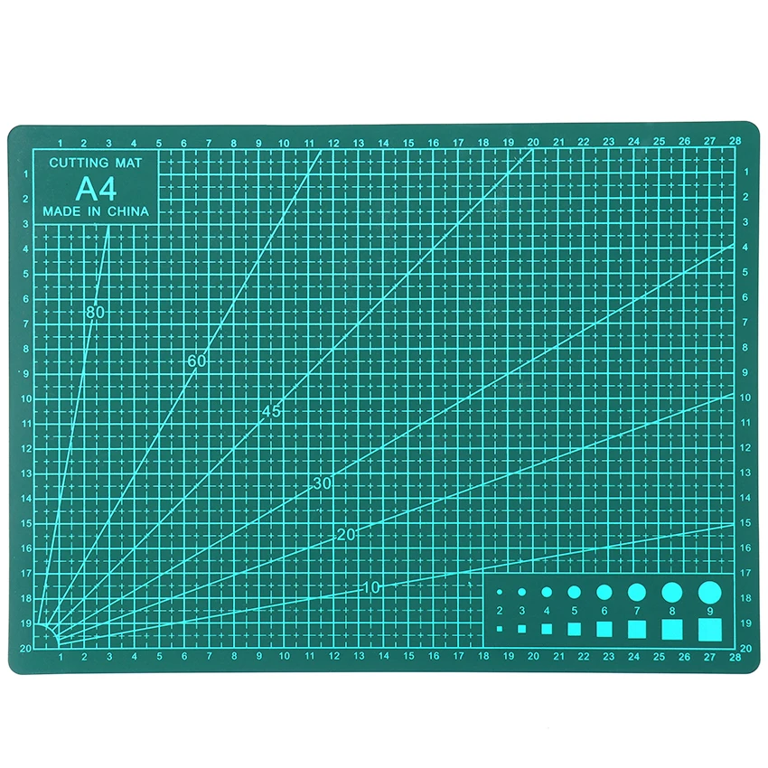 

30cm X22cm Pvc Rectangle Self Healing Cutting Mat Tool A4 Craft Dark Green