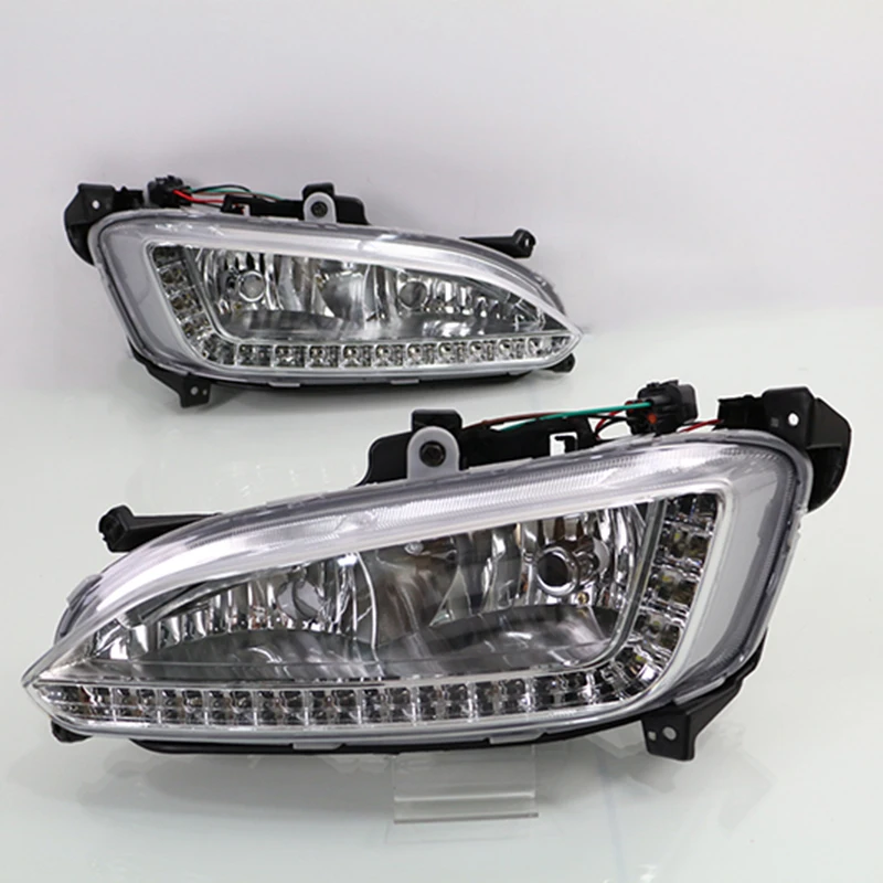 Автомобильная проблесковая 1 пара DRL для Hyundai Santa Fe IX45 2013 2014 2015 супер Яркость 12В