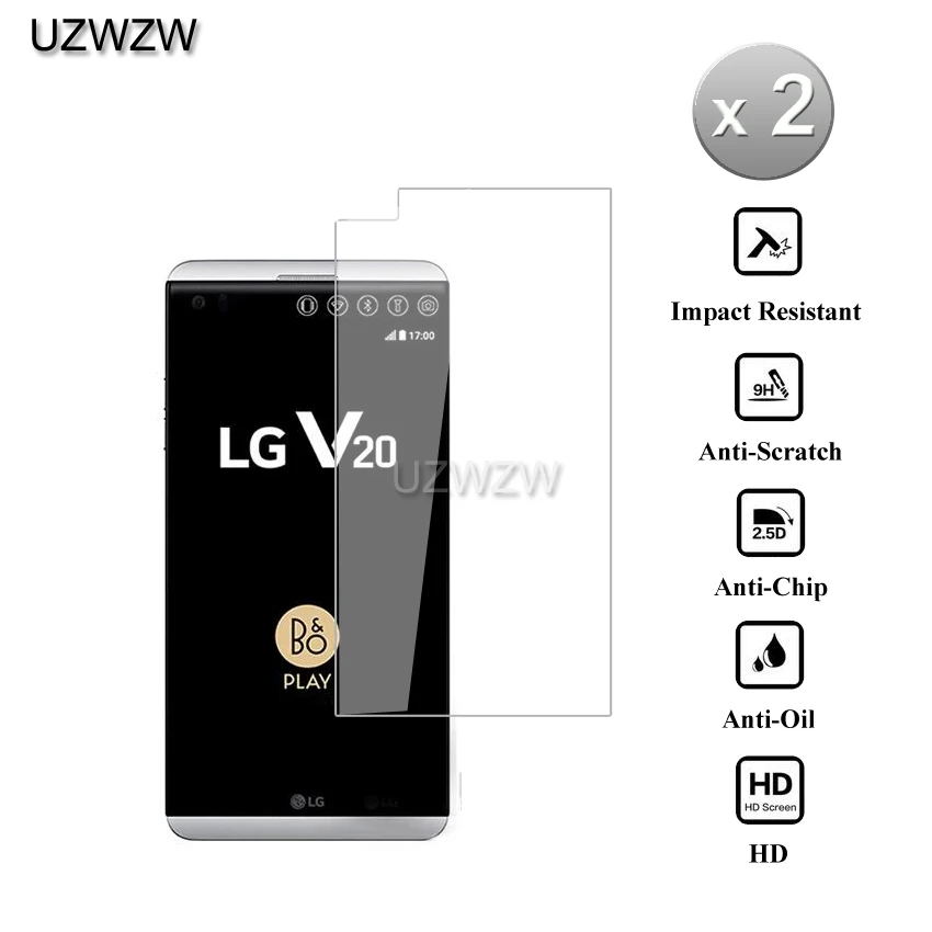 

2pcs 0.26mm 9H 2.5D Tempered Glass For LG V20 F800K F800L F800S H990ds Screen Protector Film Guard For LG V20 Tempered Glass