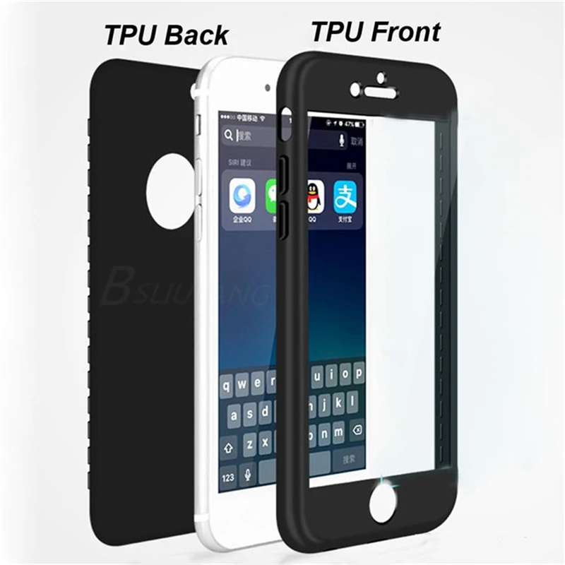 360 funda de teléfono de lujo de protección de cuerpo completo para iPhone 8 7 6 6 S Plus silicona suave TPU delgada trasera cubierta para iPhone XS MAX XR 5 5S 360 funda de teléfono de lujo de protección de cuerpo completo para iPhone 8 7 6 6 S Plus silicona suave TPU delgada trasera cubierta para iPhone XS MAX XR 5 5S