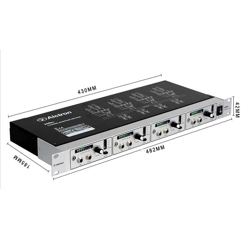 Alctron H4N Professional high-power 4 Channel Headphone Amplifier, Pro Line Distribution System, Audio Line Amplifiers Alctron H4N Professional high-power 4 Channel Headphone Amplifier, Pro Line Distribution System, Audio Line Amplifiers