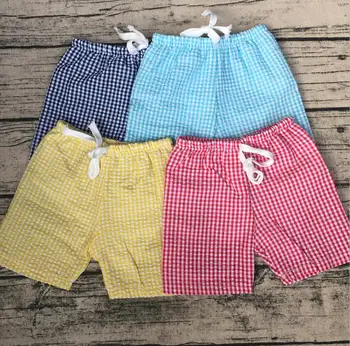 

Seersucker shorts baby swimming shorts high elastic waist Boutique Toddler running playing shorts Kids Seersucker bloomer