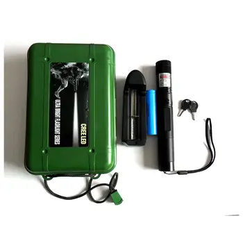 

ReadStar Green 303 high Laser pointer laser pen burn match with star caps 4 color Gift box include battery & charger