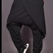 27-44 весной и летом Мужская брюки этап Танцы свободные большие промежности Штаны гипотенузы юбка широкие ноги штаны-шаровары костюмы