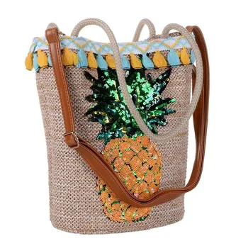 

Women's Fashion Straw Handbag Casual Purse Shoulder Bag Crossbody Straw Handbag