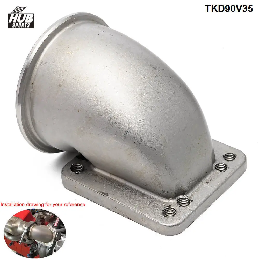 BRIDA De Acero Inoxidable 304 KF-25 Radio de 90 grados Codo Adaptador de Montaje de Vacío